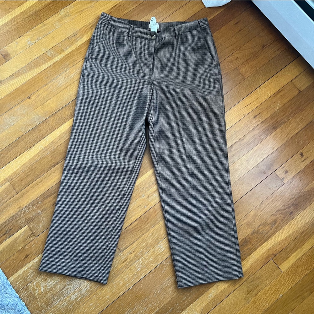 Vintage 90s L.L. Bean Womens 16 Houndstooth Plaid Dress Pants